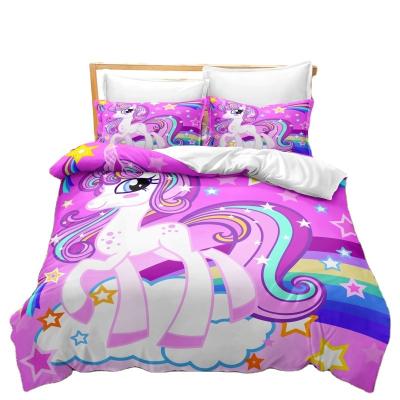 China Wholesales Nondisposable Customized 3d Digital Printing Animal Flat Sheet Kids Beds Bedding Set Duvet Cover for sale