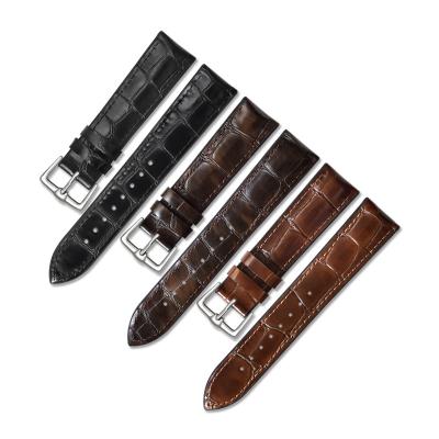 China High Quality Genuine Leather Silicon Leather Rubber Watch Bands for sale