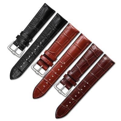 China Bamboo Leather Classic Grain Style Silicon Leather Waterproof Watch Band for sale