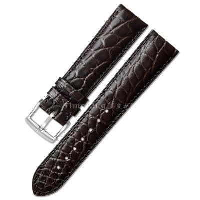 China Breathable Alligator Crocodile Leather Watch Band With High Quality And Competitive Watch Leather Strap for sale