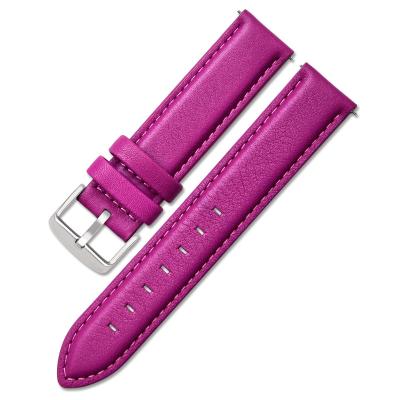 China High Quality Quick Release Pins Factory Watch Band Purple Handmade Genuine Leather Watch Strap for sale