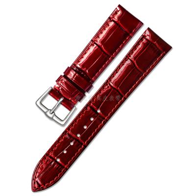 China Carmine Watch Band Watch Strap Leather Parts Changeable Watchband For Women Luxury Popular Fashion for sale