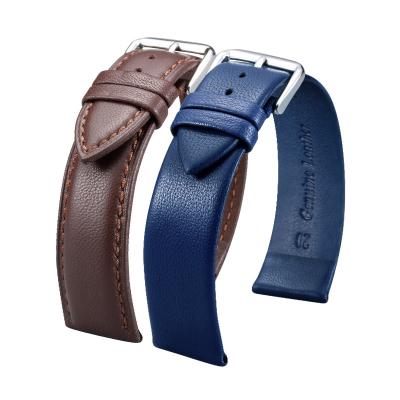 China Nappa Watch Strap Soft Comfortable Fine Grained Italian High Quality Italian Genuine Leather Leather Band for sale