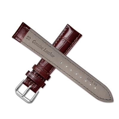 China Strap soft strap wholesale DeFanCi classic Italian traditional watch brand style genuine leather strap for sale