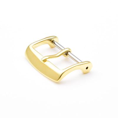 China Watch Strap Link 316L Stainless Steel 183S30 Yellow Gold Pin Buckle For Watch Leather Strap Band for sale