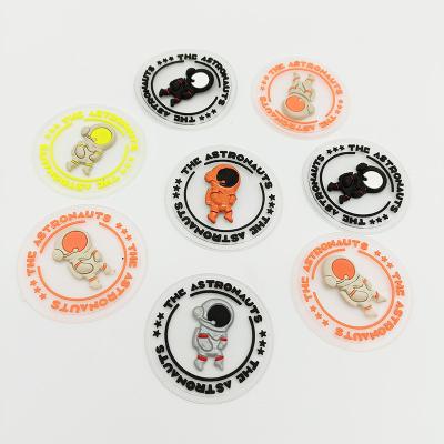 China new eco-friendly 3D design customized Logo Silicone PVC 3D Embossed soft rubber label patches for clothing for sale