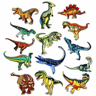 China Sustainable Small Size Eco - Friendly Embroidery Sticker Dinosaur Patch Badge For Baby Clothing for sale