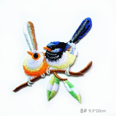 China Viable hot sale sew on embroidery bird pattern embroidery patches for apparel and shoes for sale