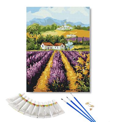 China Wholesale CLASSIC Paint By Numbers For Kids Rural Landscape Acrylic Oil Painting Sets Art Painting By Numbers For Home Wall Art Picture for sale