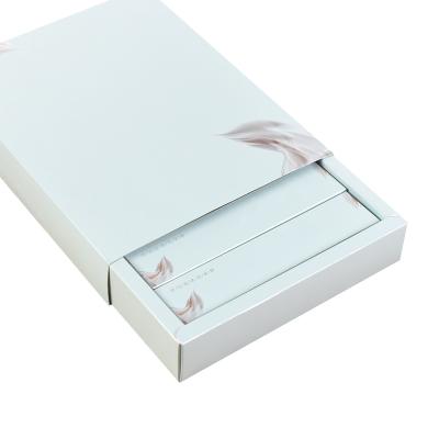 China Factory Sales Reused Custom White Printing Glossy Coated Cosmetic Lipstick Drawer Rectangular Paper Box Materials Factory Sales Pattern And Folding Box for sale