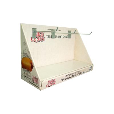 China Recyclable Custom White Cardboard Paper Retail Snacks Collection Counter Fancy Display Box for sale