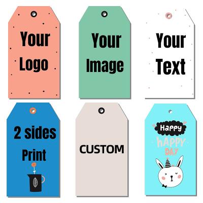 China Recyled Customize Recycled Colored Paper Art Paper Printing Black Pink Clothing Price Tag China Garment Accessories Garment Label for sale