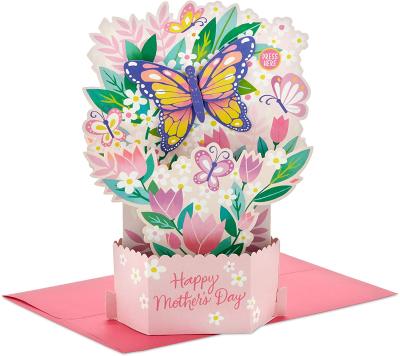 China China Signature Wonder Paper Pop Up Card Mothers Day 3D Card for Wife Mom Daughter Sister Anniversary Birthday Card for sale