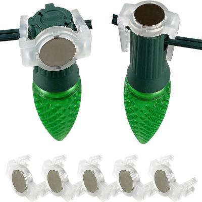 China Sustainable Magnetic Light Clips For Christmas Holiday Lighting C7 C9 Bulb Sockets for sale