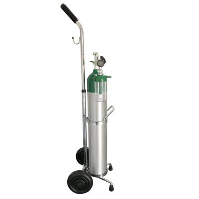 China Steel Made In China Medical Portable Oxygen Gas Cylinder With Adjustable Trolley for sale