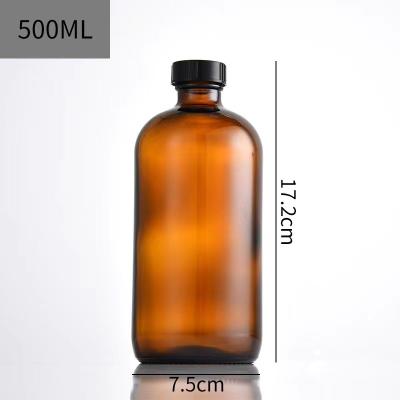 China 500ml 16oz Reagent Bottle Glass Bottle Boston Chemical Pharmaceutical Amber Glass Bottle for sale