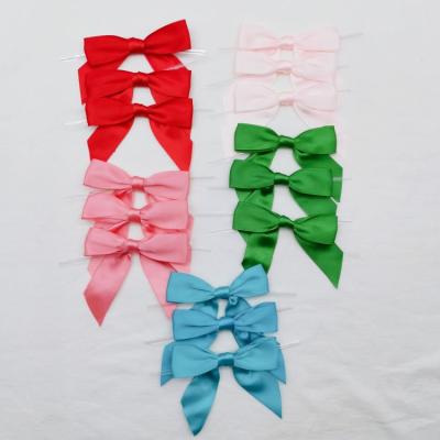 China High Tenacity More Color Free Sample Custom Bows Satin Ribbon Bow With Wire Bundled For Candy Wrapping for sale