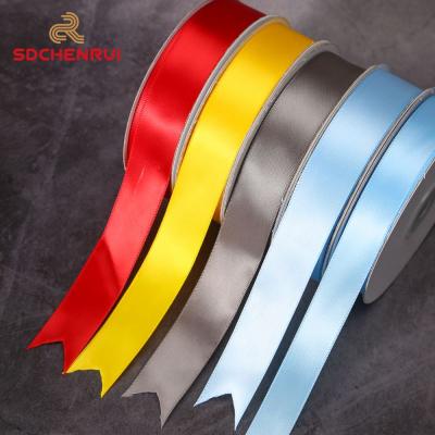 China Wholesale Customized Colorful Polyester Ribbon Roll Viable For Gift Package Sublimation Printed Brand Logo for sale