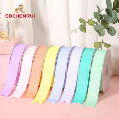 China Wholesale Recyled 100% Polyester Satin Grosgrain Polyester Ribbons For Packaging Decoration Gift Box Packaging for sale