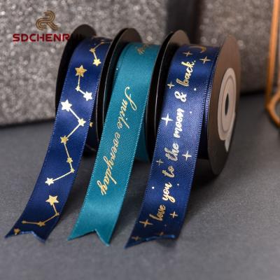 China Factory Free Sample Recyled 1 Inch Single Face Satin Ribbon For Gift Wrapping for sale