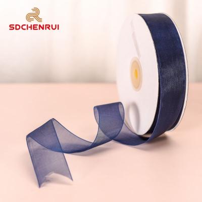 China Hot Selling High Tenacity Sheer Organza Ribbon Nylon Organza Ribbon For Present Wrapping for sale