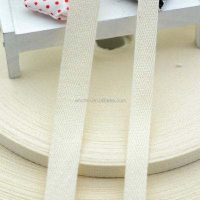 China Wholesale Viable 100% Cotton Ribbon Herringbone Strap For Bag Handshake for sale