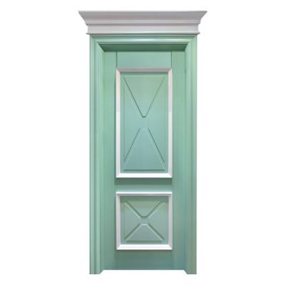 China Waterproof Modern European Style Entry Doors Composite External Frameless Wooden Door for sale