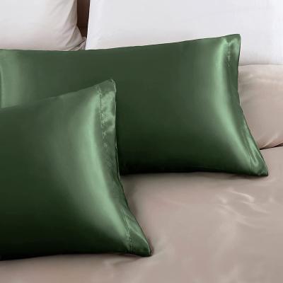 China Sustainable Wholesale Soft Silk Luxury Bedding Satin Pillowcase Set, Silk Satin Couch Pillowcase for sale