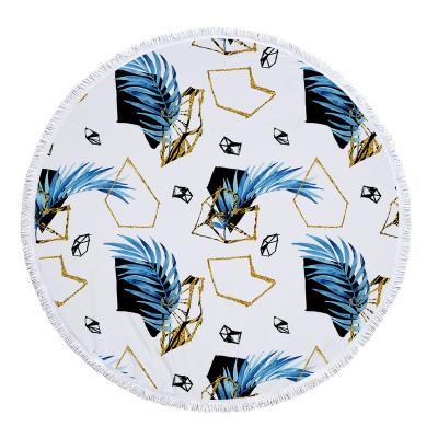 China Custom Sublimated Large Thick Round Quick Dry Wholesale Custom Sublimated Beach Towel QUICK DRY for sale