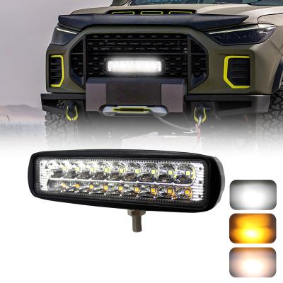 China White Yellow Lighting Dual LED Work Light Bar Lamp For Car SUV Forklift Tractor Truck 12V 24V Offroad Universal for sale