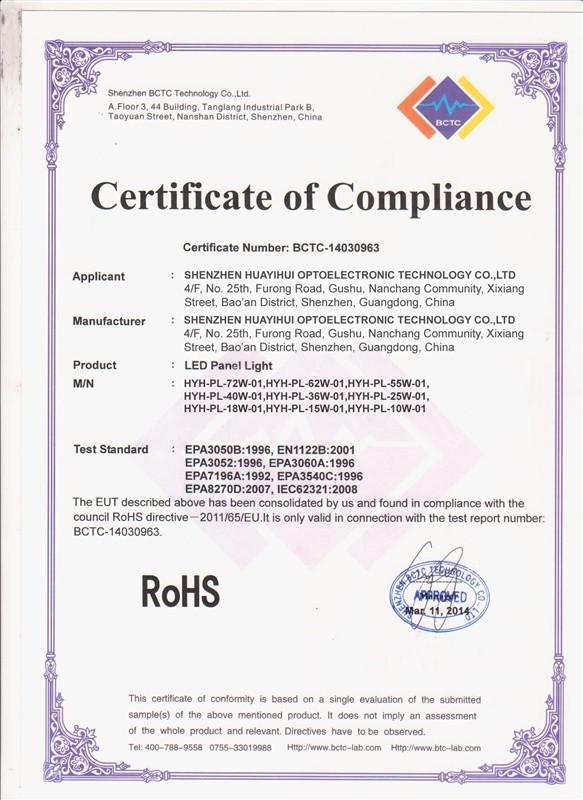 RoHS - Shenzhen Huayihui Optoelectronic Technology Co., Ltd