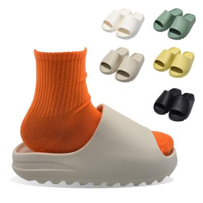 China CUSHIONING Fashion Custom Logo Yeezy Slides Women High Quality Yeezy Slippers for Summer Open Toe Men Women Slippers for sale