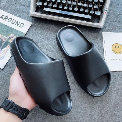 China CUSHIONING Custom Print Logo Pattern Black Plain Men EVA PVC Sandals Elmo Slides Yeezy Slippers for sale