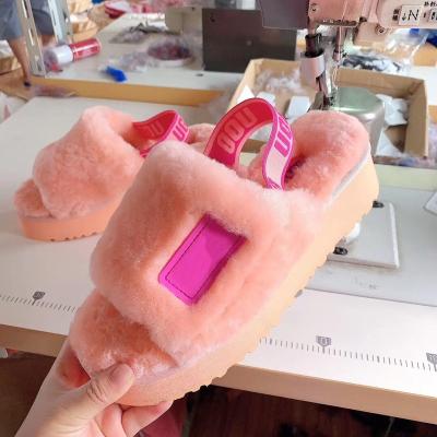 China Rainbow Speed ​​Fashion Trend Supply Indoor Slippers Wool Fur Slipper Quick Sandals Winter Slippers for sale