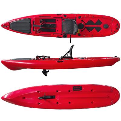 China Sea - River - Lake Factory Wholesale Cheap Single Speed ​​Boat Plastic Canoes With Aluminum Seat Fishing Drop Stitch Kayak for sale