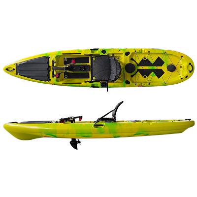 China Sea - River - Lake - Ocean Sit On Top Single Fishing Kayak with Rod Holder and Pedal LLDPE Kayak Made in China for sale