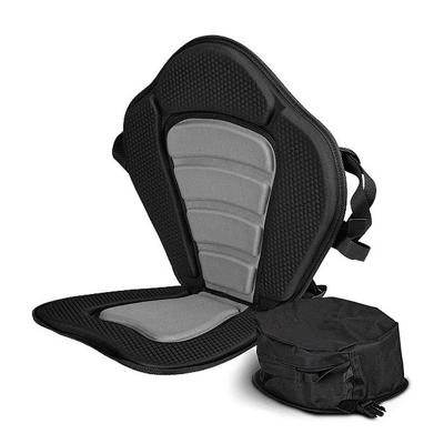 China Luxury Black Water Resistant Plastic EVA Backrest Kayak Seat Cushion For Boat With Backpack Fishing Accessories for sale