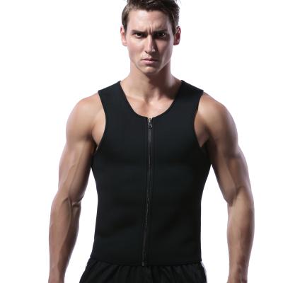 China Men's Zipper Gym Fitness QUICK DRY Body Clean Trainer Neoprene Waist Vest Shaper for sale