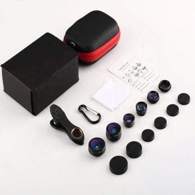 China 7 IN 1 Lens Kits Hot Selling Portable 7 IN 1 Kits Mobile Phone Camera Lens With Fisheye/Filter/Wide Angle/Mic/CPL/Kaleidoscope Telephoto Lenses for sale