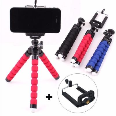 China Portable Flexible Tripod Mount Strong Flexible Stand With Sponge Cover For Mobile Phone Camera for sale