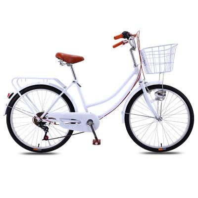 Chine Cool Retro City Style OEM Wholesale Ladies Bike With Basket Customized Retro 24 26 Inch City Utility Bike Bicycle Women Cycle à vendre