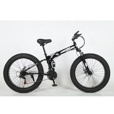 China Customizable high carbon steel snow mountain folding fat bike 26 inch Fatbike fat tyer cycle bicycle Te koop