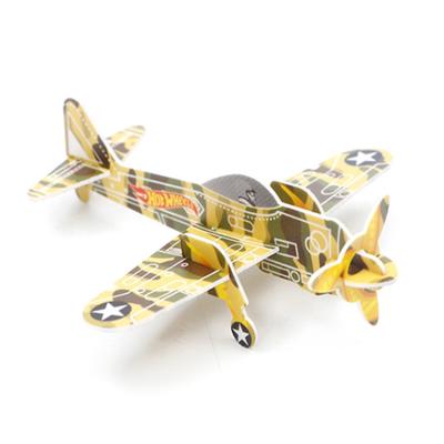 China Promotional Cartoon Toy Free Food Snack Gift Items 3d Puzzle Airplane For Children for sale