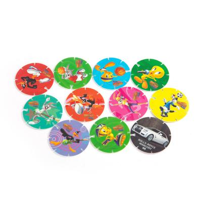 China Cartoon Toy Factory direct sale tazos pog game promotion plastic puzzle card toys for sale