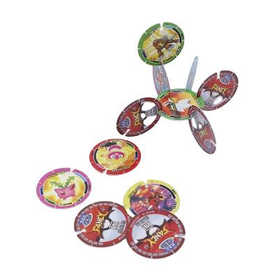 China Cartoon toy customized pp plastic 3d puzzle tazo map for snack gifts for sale