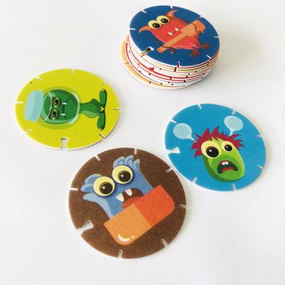 China Cartoon Toy Hot sale kids plastic card lenticulares tazos 3d game toys diy pogs for snack food promotion for sale