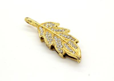 China Schnittstellen-Blatt-Form Golddiamant-Schmuck Usb-Blitz-Antrieb USBs 2,0 zu verkaufen