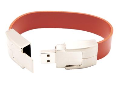 China Red Waterproof Wristband USB Flash Drive 8GB , USB Storage Device for sale