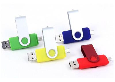 China Cute Pvc Dual Usb Flash Drive Otg , 32gb Micro Usb Flash Drive for sale