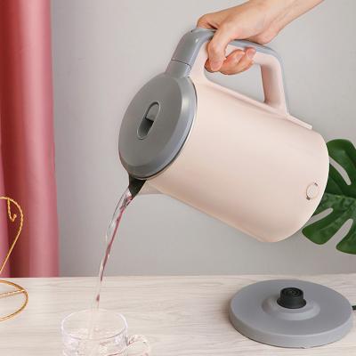 China 360 Degree Base 1500W Simple Design Portable Electric Water Kettle Double-Layer Rotation Safe To Use Electric Kettle for sale